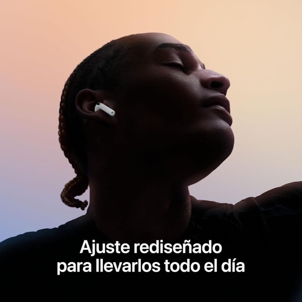 Apple AirPods 4, Auriculares inalámbricos, Bluetooth, con Audio Espacial Personalizado, Resistentes al Agua y el Sudor, Estuche de Carga USB-C, Chip H2 y hasta 24 Horas de autonomía